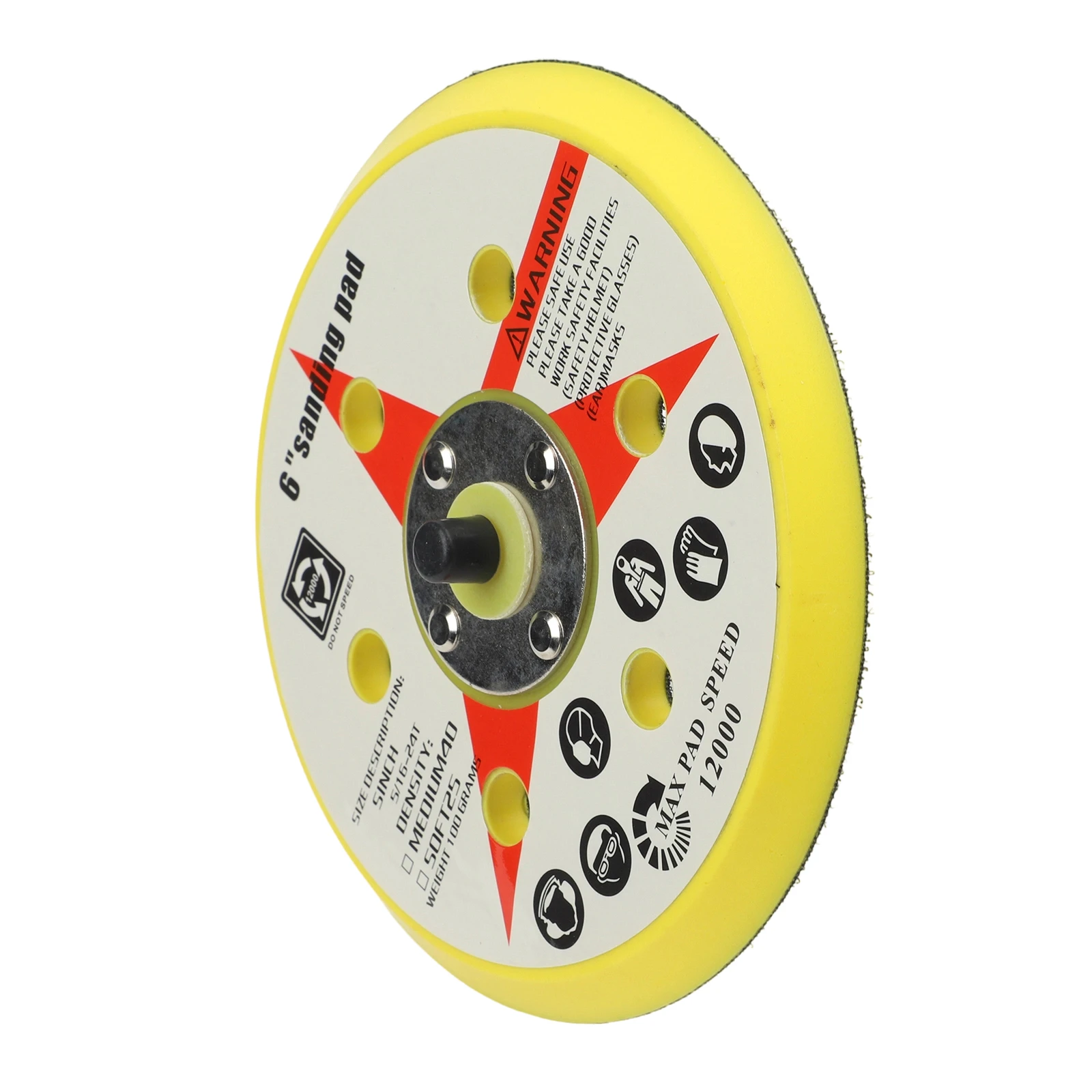 6inch Dual Random Orbital Sander Pad with 150mm Diameter and 6 Hole Design Polishing Wheel for Efficient Sanding and Polishing