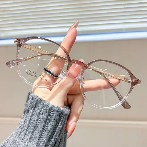 Imagen 2 del producto Gafas CCspace para hombre, gafas redondas retro para miopía, lentes de lectura para mujer, gafas unisex con aumento correctivas 315050