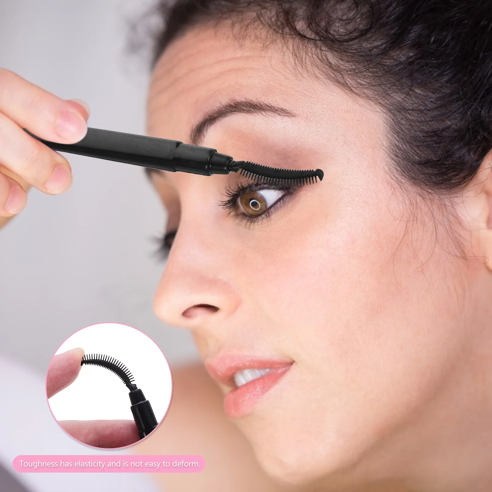 6 pezzi pennello per ciglia in silicone bacchette per mascara applicatore per ciglia delicato strumenti per trucco occhi portatili leggeri pennello per ciglia