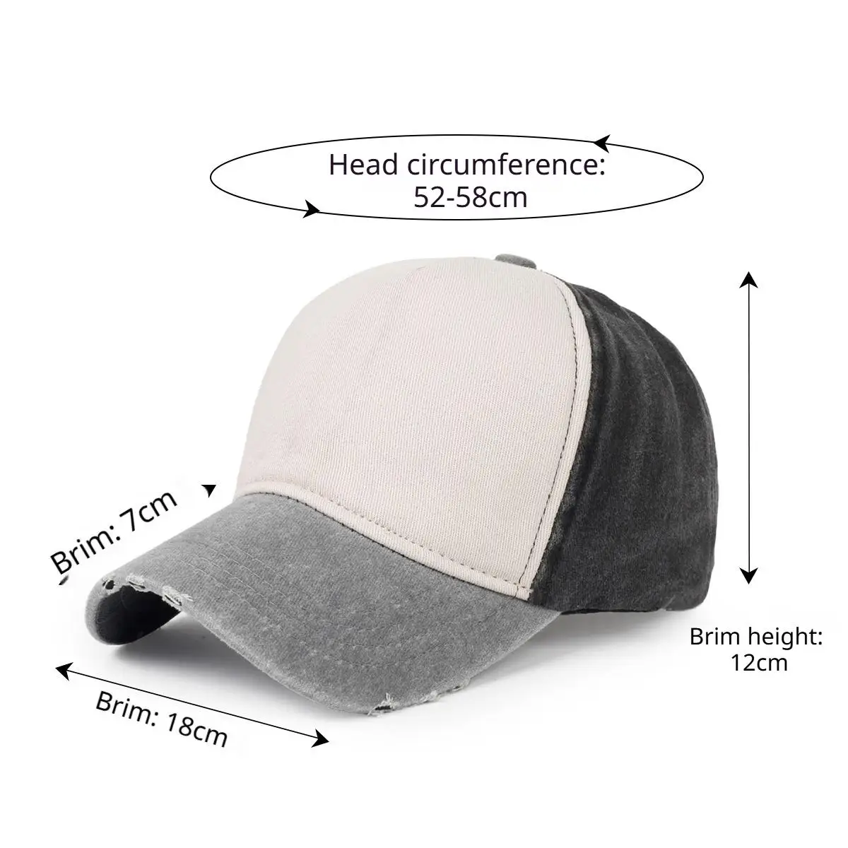 Custom Cap Print Logo Personalized Design Men Wash Old Hats Broken Hole Sunshade Truck Driver Baseball Competition Event Hat