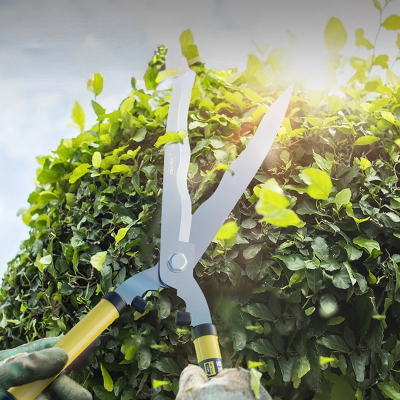 Imagem -04 - Deli 21 Green Handle Garden Hedge Shears Alto Carbono Aço Shear Pruner Multifunções Fruit Tree Ramos Bonsai Tesoura