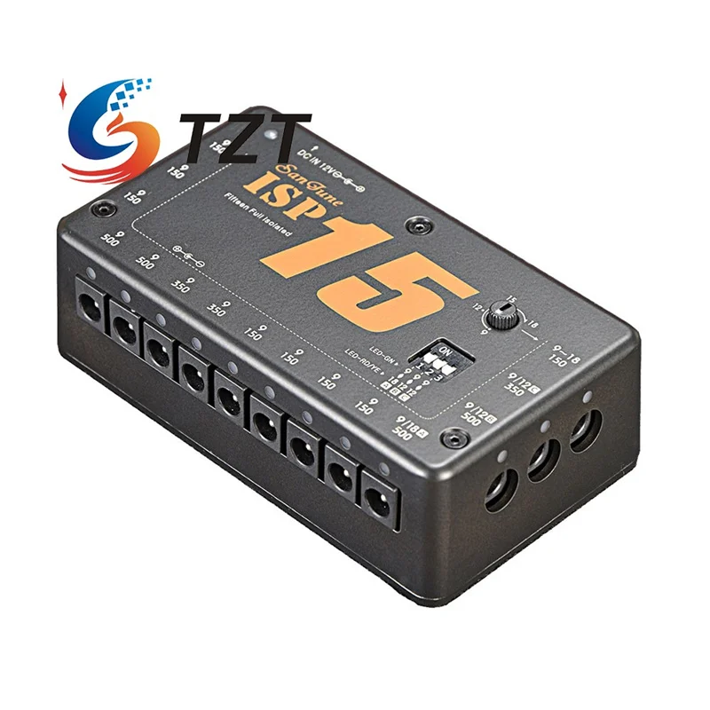 TZT ISP15 15-Channel/ISP12 12-Channel Fully Isolated Guitar Pedal Power Supply Isolated Power Supply for Stomp Box