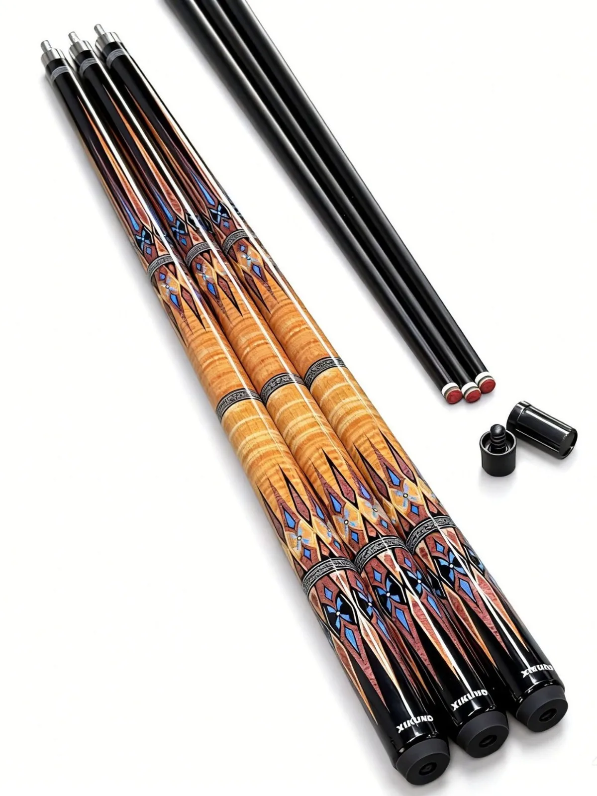 12.5mm billiard cue wholesale 1/2 Chinese black eight billiard cue American 10.5mm small head cue