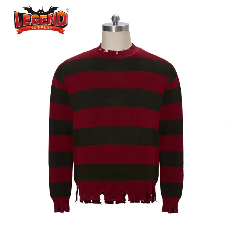 Freddy Krueger Cosplay Pullover Horror Kostüm ein Albtraum auf Ulme Straße Langarm gestrickt gestreifte Top Kleidung für Frauen Männer