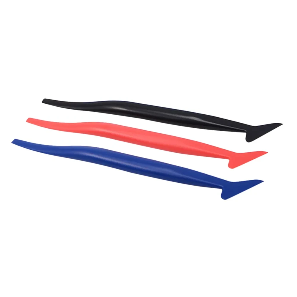 3Pcs Car Stickers Hardness Wrap Vinyl Tools Micro Squeegee Scraper Car Micro Gasket Squeegee Car Film Wrapping Scraper