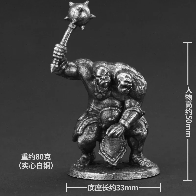 Cupronickel Witcher Contract Ogre Soldier Tribe Warrior Action Figures Statue Model Toy Character Statue Desktop Decor Figurine
