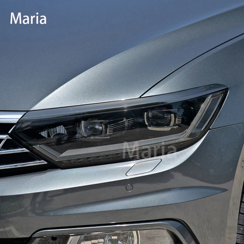 

For VW Passat 2015-Present-Present Accessories Car Headlight Protective Film Headlamp Transparent Black TPU Sticker