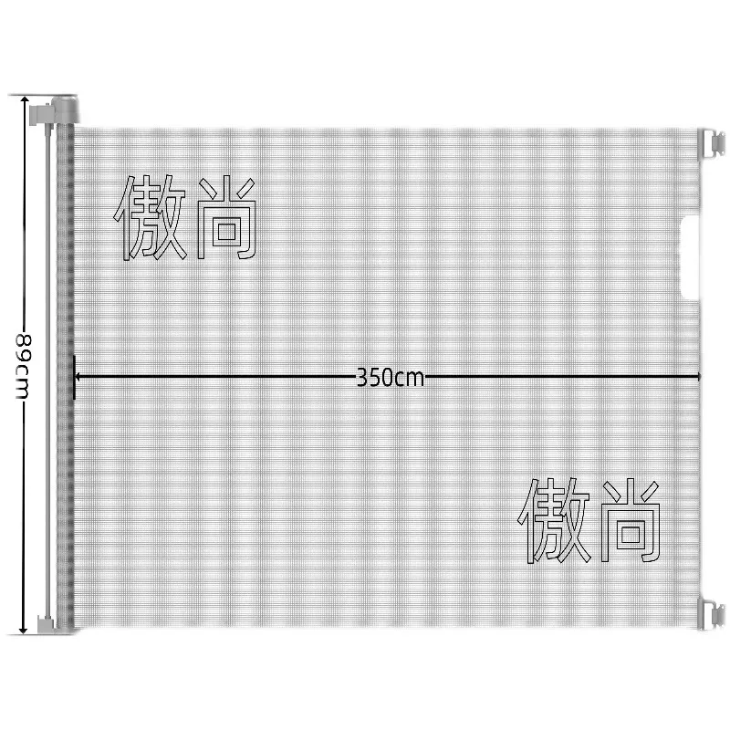 3.5-meter-wide retractable safety gate fence, protective fence, single side fence, perforated version/no punching required