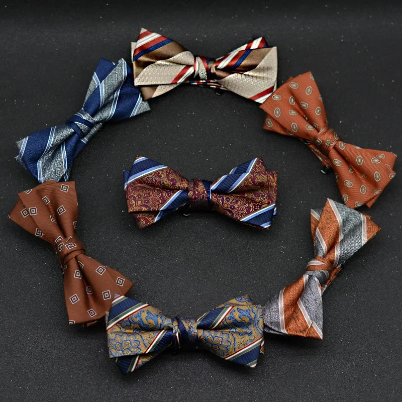 Male formal business meeting formal dress bow tie men's professional business wedding groom best man suit shirt bow tie fashion