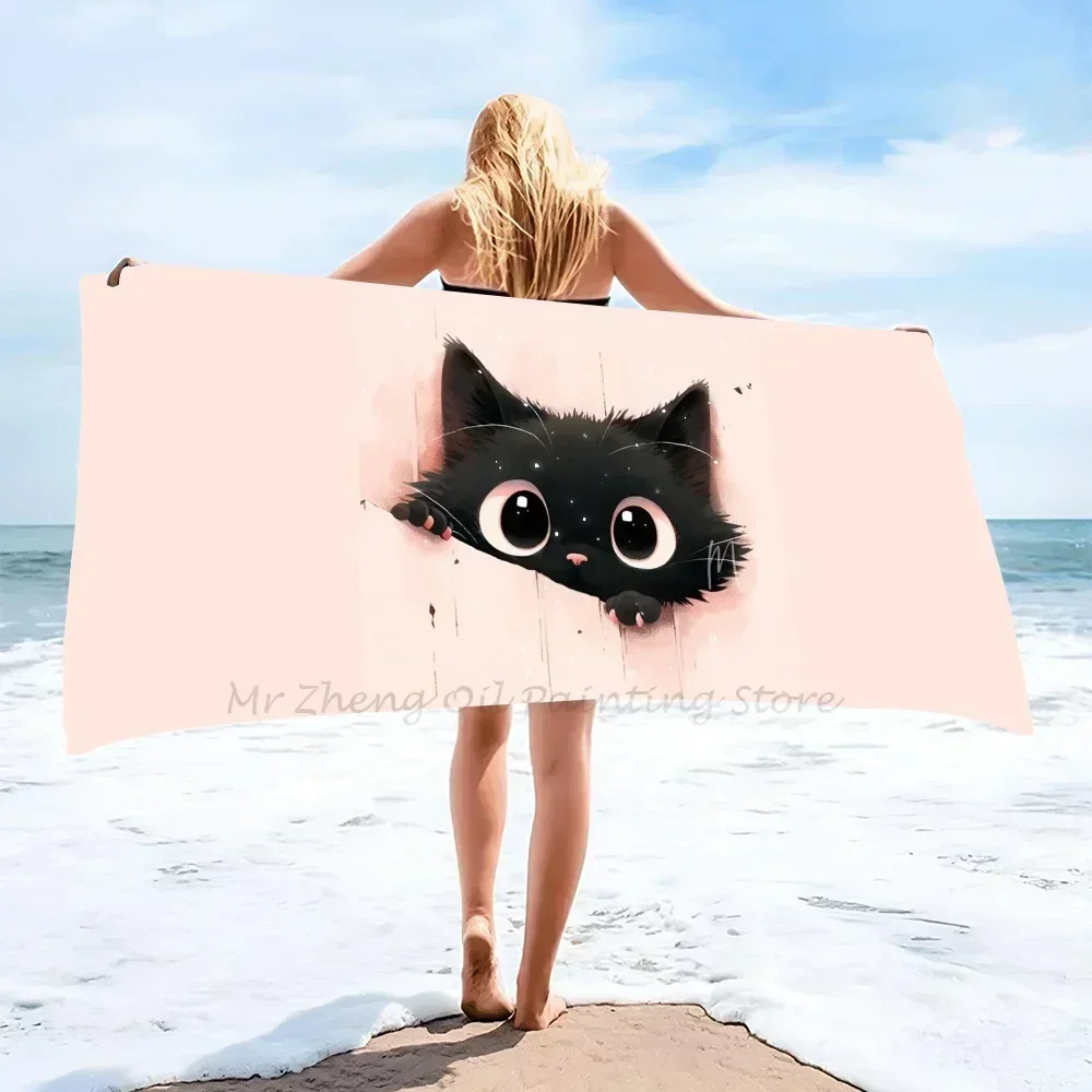 

1PC Cute Blue Archive Tendou Arisu Aris Alice Towel Microfiber Beach Towel Quick Dry Kids Beach Blanket Soft