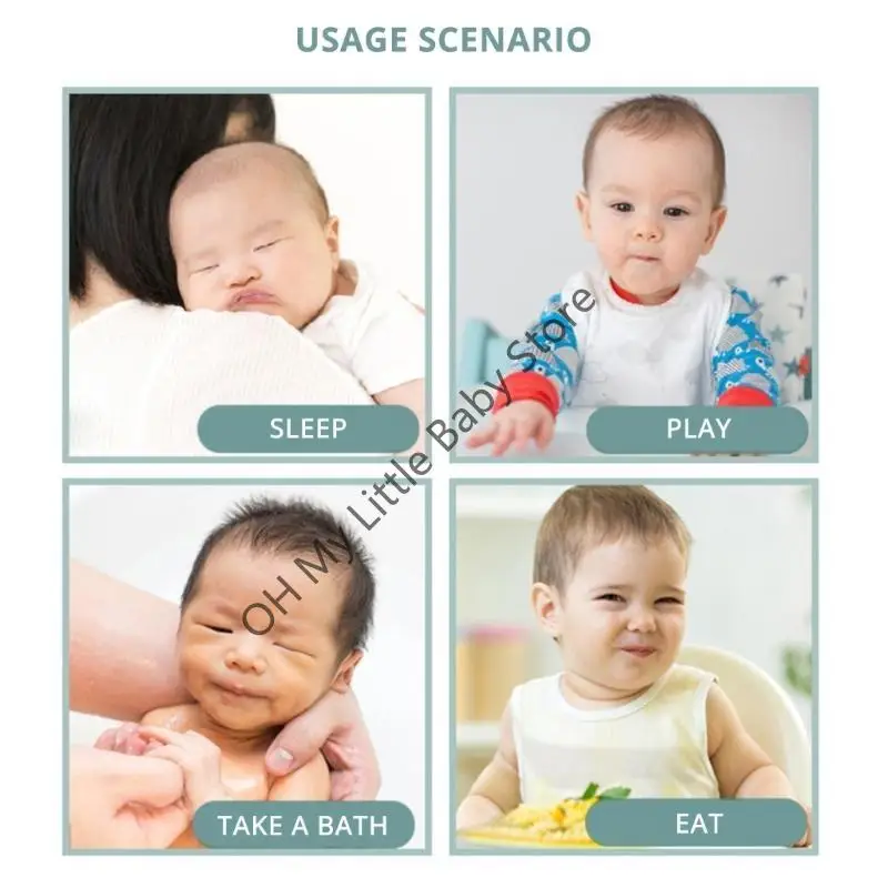 

M76C Infants Drooling Bib Soft & Breathable Baby Burp Cloth Triangular Scarf 4-layer Cotton Saliva Towel for Newborns