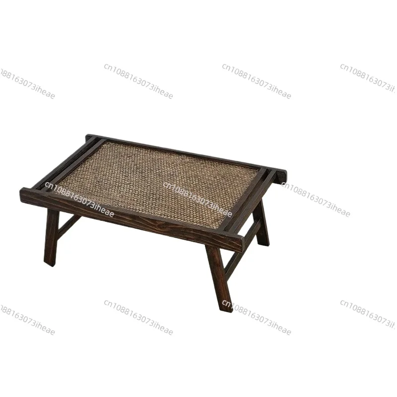 Solid wood tatami small table folding coffee table bamboo tea table kang sitting low