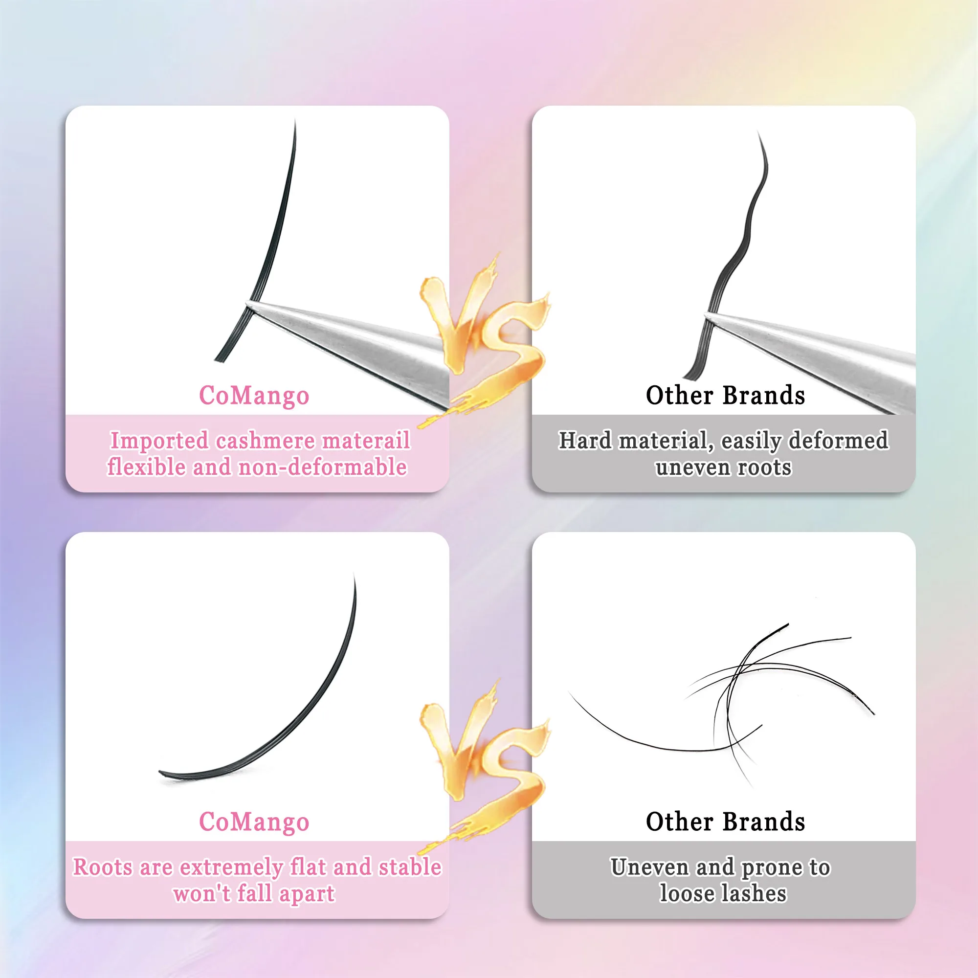 Spikes Wispy Eyelashes Extension A Shape Tapered Flat Base Fluffy Eyelash Mix 8-15mm/16-18mm Matte Cluster Make up Tools