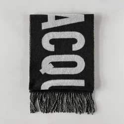 Luxury Brand 100% Wool Scarf For Women Monogram Cashmere Pashmina Shawl Winter Female Fashion Warm Neck Scarf Designer 2024