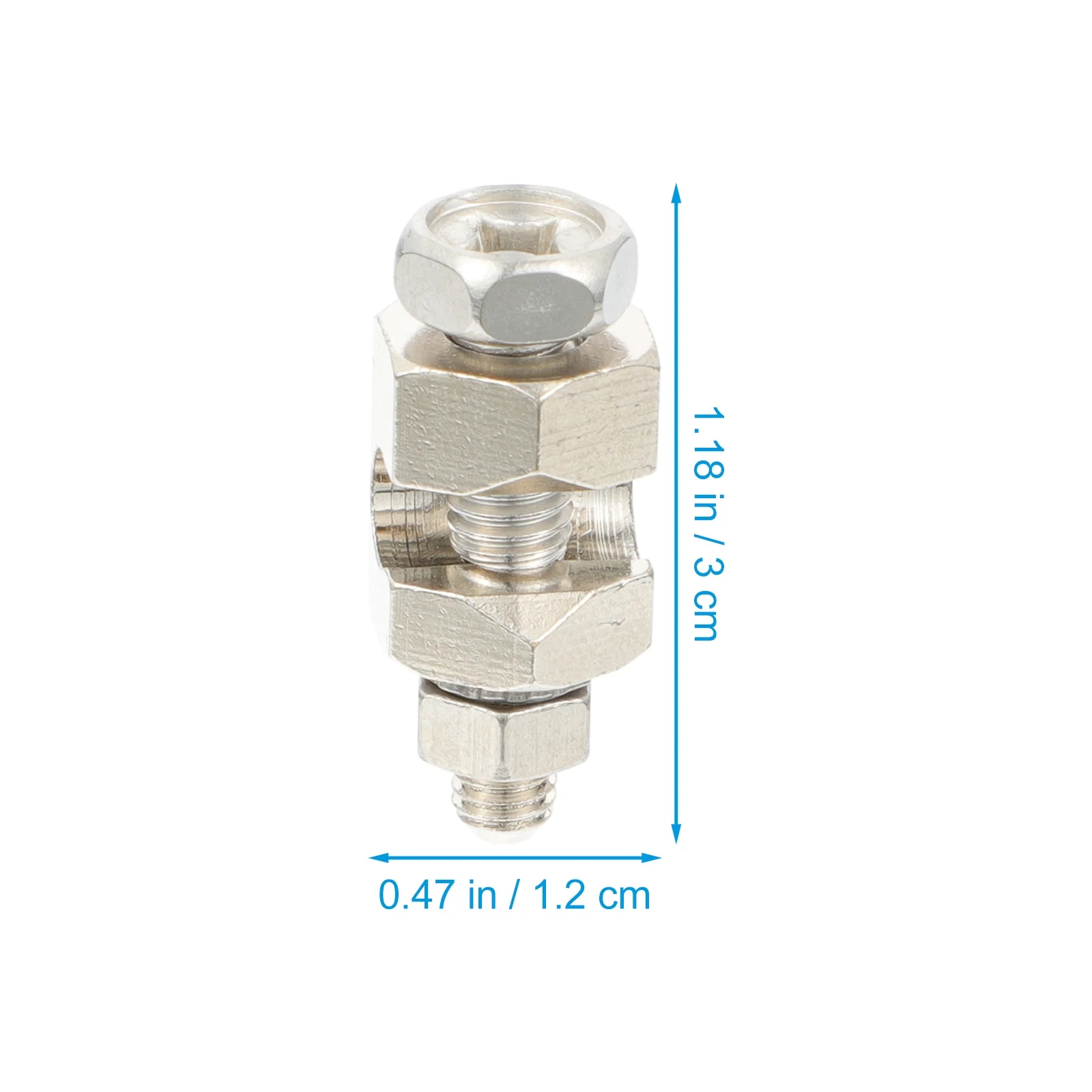 คลิปยึดสายดินพลังงานแสงอาทิตย์ 2 ชิ้น ดีไซน์หกเหลี่ยมขนาดกะทัดรัด ตัวหนีบสายดินแบบยึดติด สำหรับโมดูลเซลล์แสงอาทิตย์ ตัวหนีบยึดโครงแบบขันสกรู