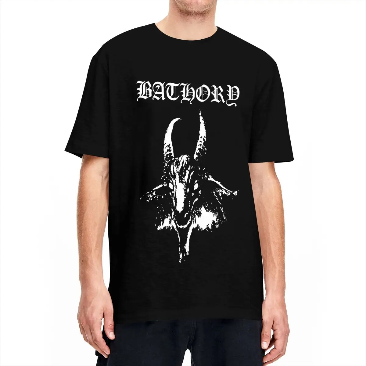 Darkthrone Bathory Black Metal Streetwear Tshirts Men's Cotton Clothes Kawaii Crewneck Short Sleeve