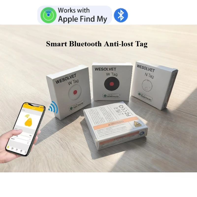 

Security Blue-tooth Tag Based on Apple's Find My app Anti-lose Tracker Sound Locate Message Reminder Alarm Key Finder IOS