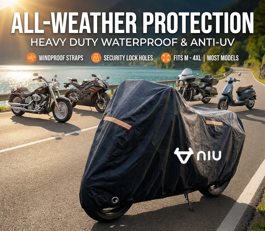 

Водонепроницаемые чехлы для мотоциклов NIU N1 N1S M1 U1 M+ NG US U+ UQI U+B 190T: защита от пыли, дождя, снега и УФ-излучения для использования на улице