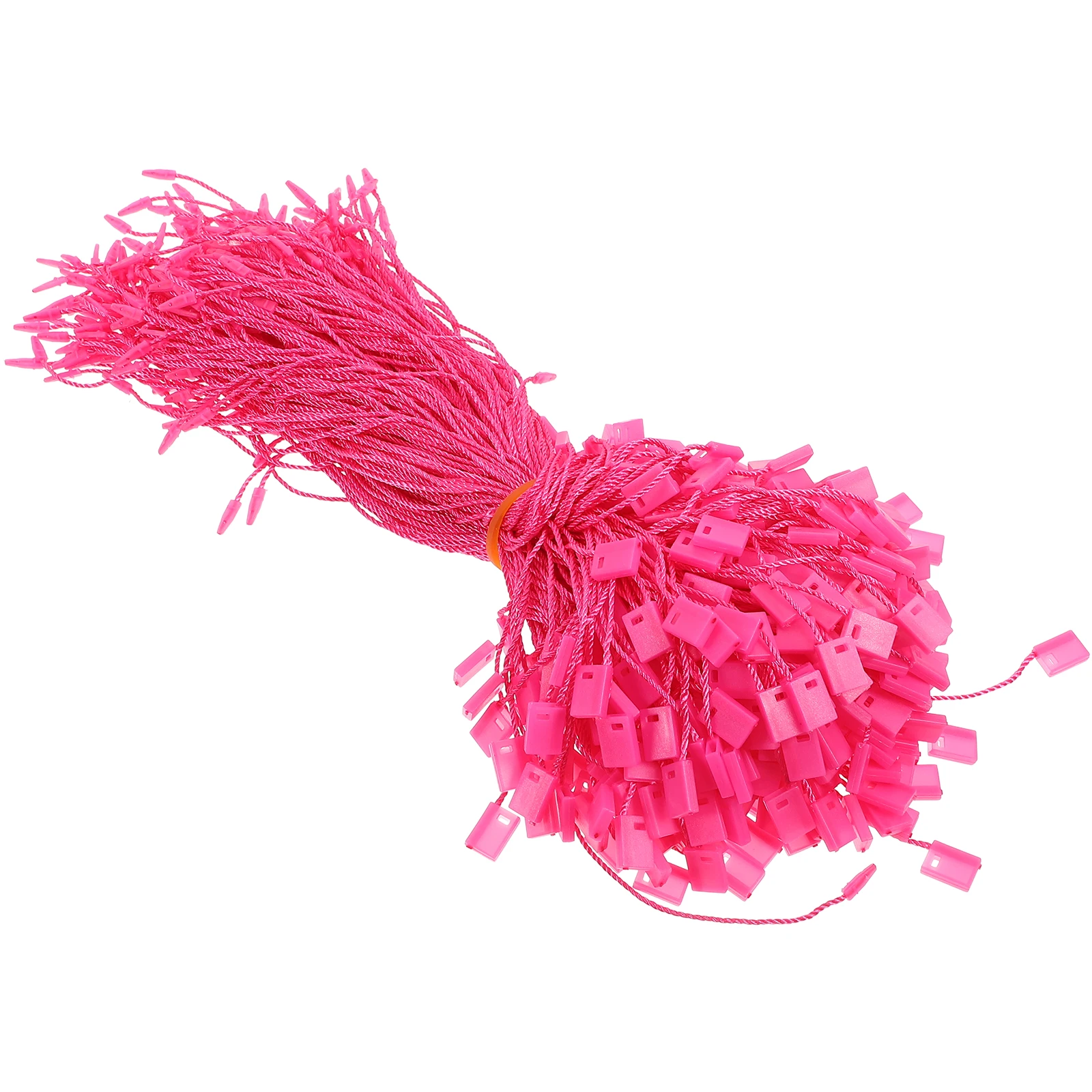 

950Pcs Plastic Square Buckle Hang Tag String Reliable Clothes Tag Fasteners Price Tags Ties for Clothing Use Retail Supplies