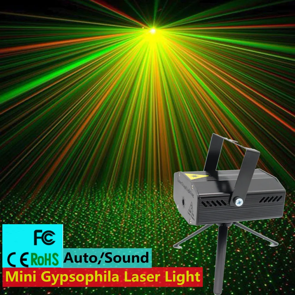 

Mini Full Stars Sky Party Lights Sound Activated Laser Projector Red Green Classic Hot Sale For Home DJ Disco Light Stage Effect