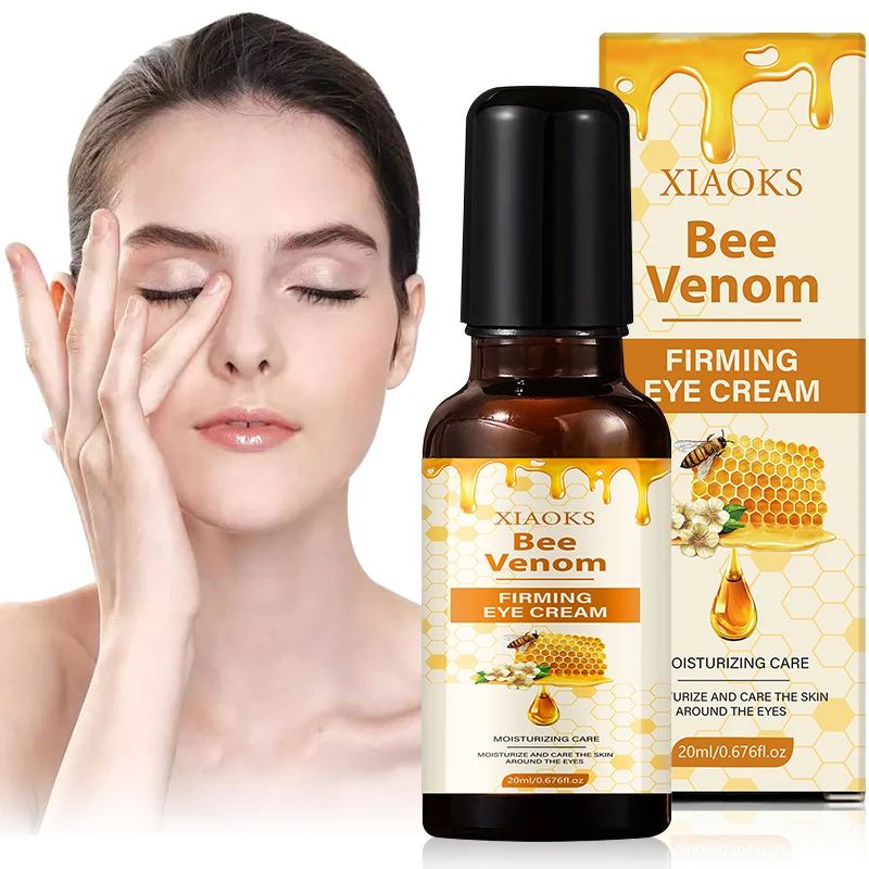 Crema Reafirmante para el Contorno de Ojos con Veneno de Abeja, Contiene Retinol, Ácido Hialurónico e Ingredientes de Veneno de Abeja, Suaviza las Líneas Finas, Reafirma y Levanta la Piel Alrededor de los Ojos, Fórmula Hipoalergénica Apta para Todo Tipo d