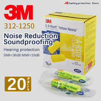 3M Genuine 312-1250 Foam soft earplugs Noise-canceling earplugs Noise protection ear muffs Factory Mechanical noise reduction.