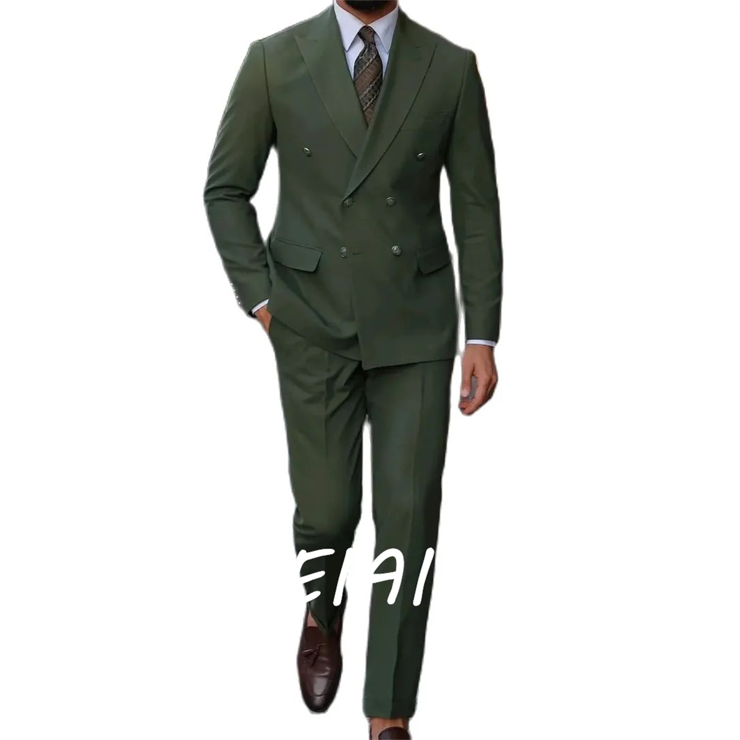 

Формальные костюмы Terno для мужчин по индивидуальному заказу, двубортный элегантный костюм в английском стиле с остроконечными лацканами, куртка Hombres, брюки из двух предметов S