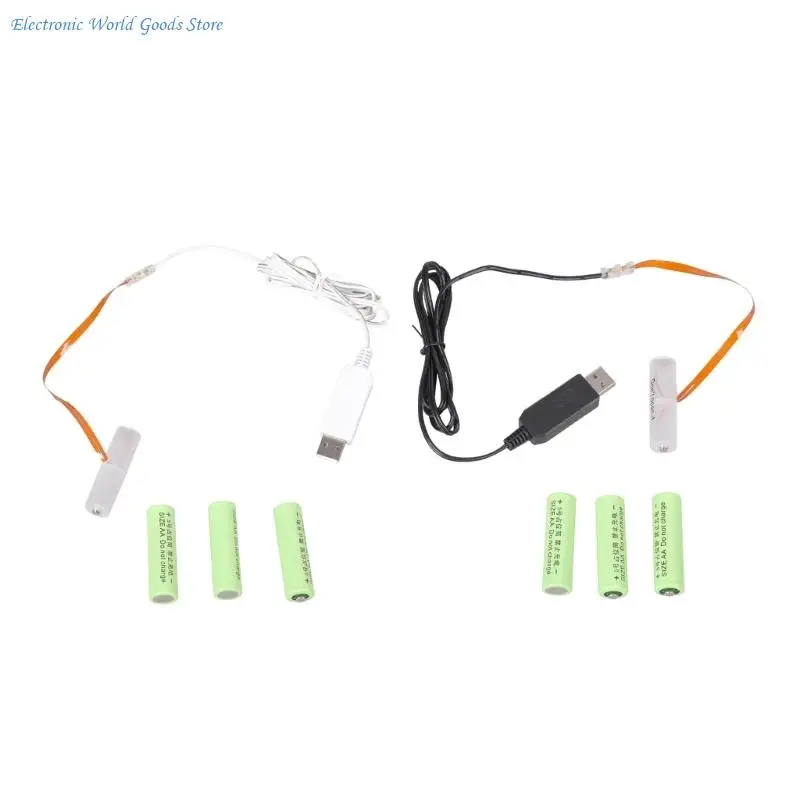 A3PD USB To 6V Battery Eliminators Cord For Electronics Needing 4Pcs 2A Batteries