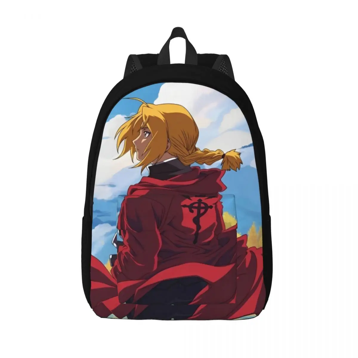 

Anime Fullmetal Alchemist Adventure Steampunk Backpack for Men Women Teenage High School Daypack College Shoulder Bag Sports