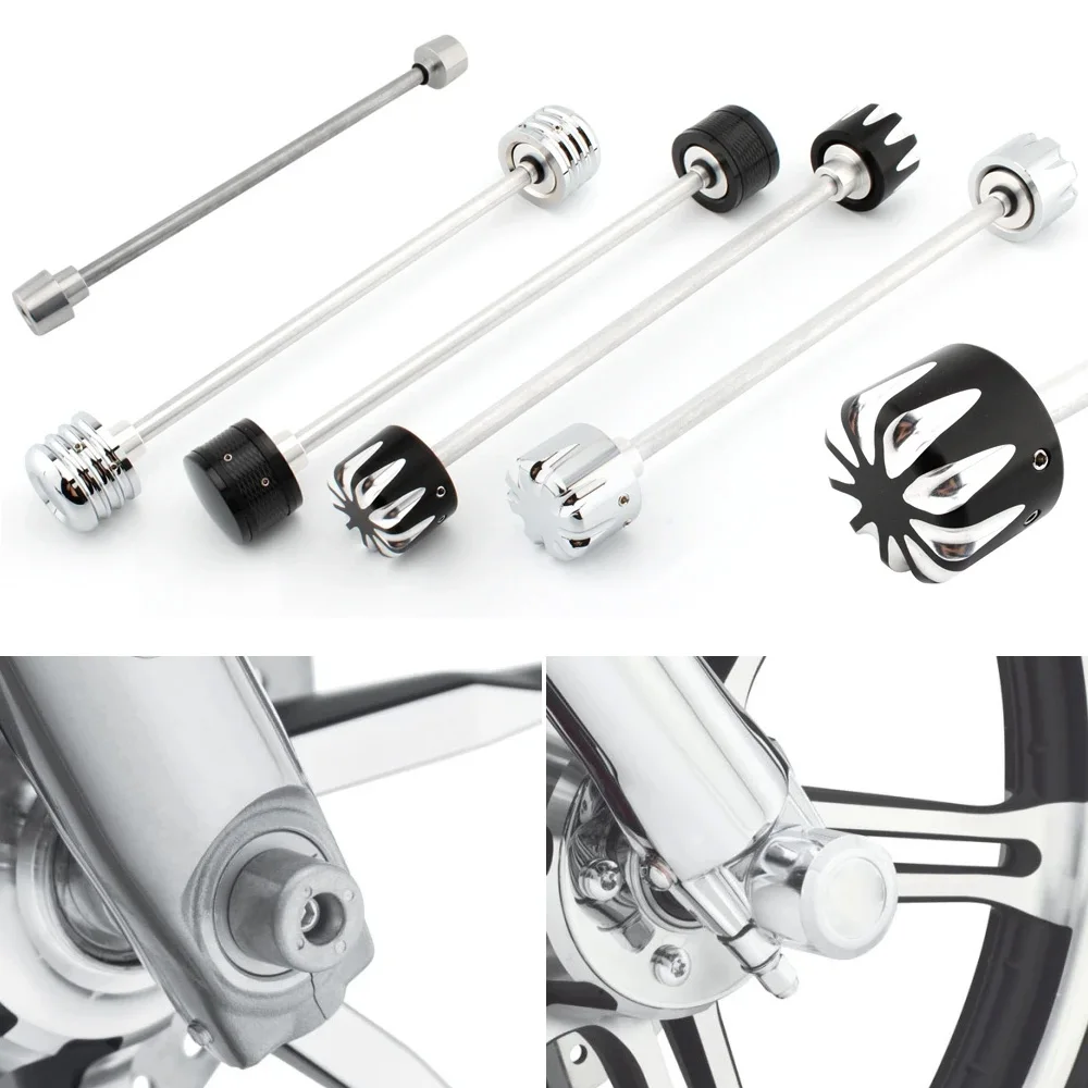 

Motorcycle Front Axle Fork Crash Slider Caps CNC Wheel Falling Protector for Harley FAT BOY SOFTAIL STANDARD 2018-2023 2024