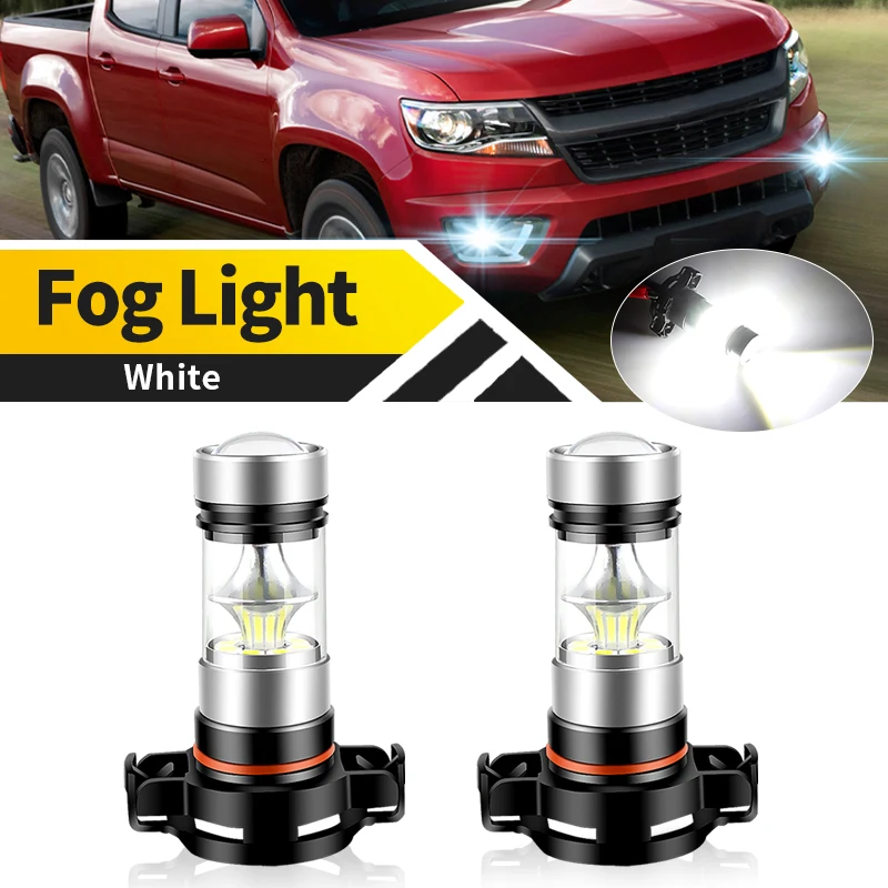 

2 шт. светодиодные противотуманные фары для Chevrolet Colorado 2015-up H16 (EU) 5202 PS19W белый/янтарный 100 Вт передние противотуманные фары аксессуары для автомобильных фар