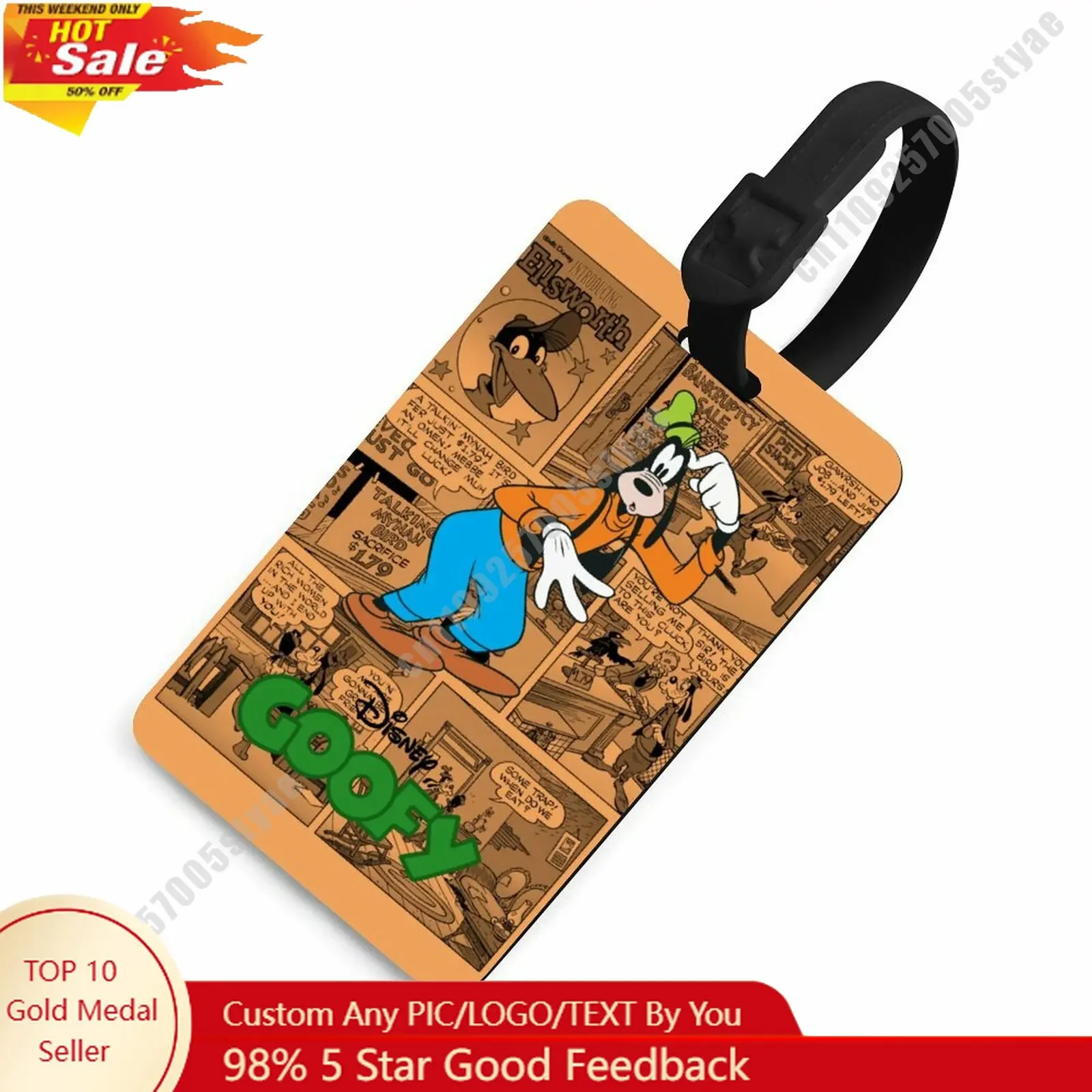 

Goofy Luggage Tags Disney Personalized Customized Your Name Phone Number Address Anti Loss Travel Essential Accessories