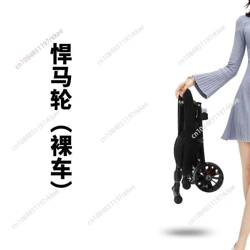Children's baby walking artifact installation-free one-click folding anti-rollover, easy to carry four-wheeled baby trolley