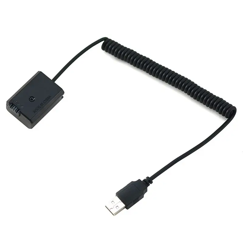 ELECT-2X USB Charging Cable NP-FW50 Dummy Battery Spring Wire For Sony A7 A7R A7S A7II A7S2 A7M2 A7R2 A6500 A6300 DC Coupler