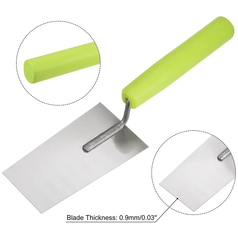 Flat Hand Plaster Trowel Dry Wall Paint Concrete Repair Construction Tools Carbon Steel Panel with Rubber Grip Hand Tools