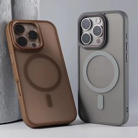 Luxury Spiricle Camera Protection Case for iPhone 15 16 Pro Max 16 Magsafe Cases for iPhone 14 12 11 13 17 Pro Max Matte Cover