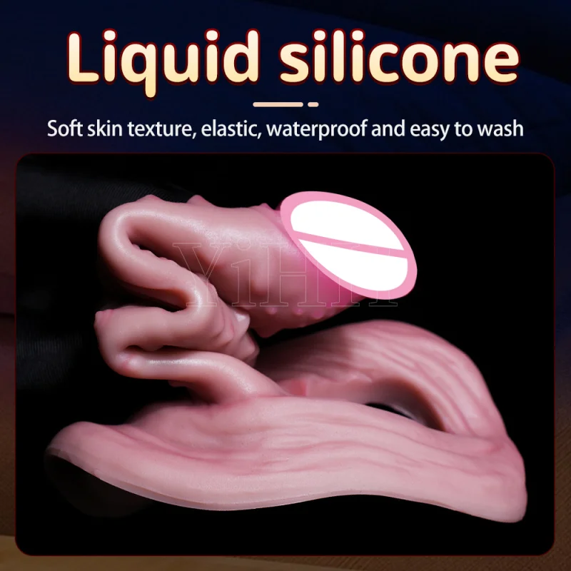 Realistic Cock Sleeve Penis Sex Toys For Men Reusable Silicone Extender Condom Male Enlargement Penis Cover Dildo Condoms Sextoy