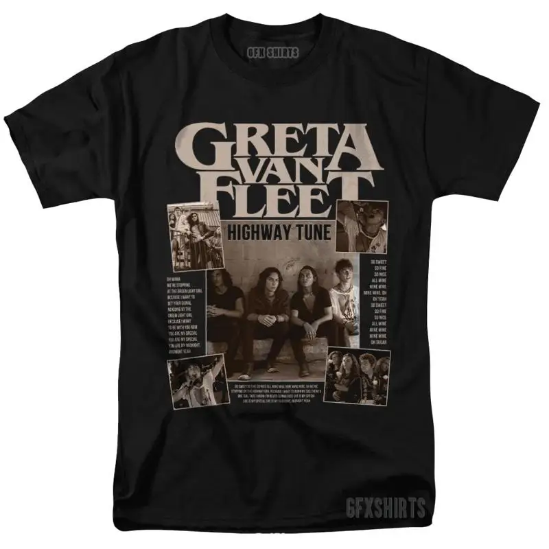 تي شيرت Greta Van Fleet Concert Tour Merch vtg بتصميم جرافيك #1