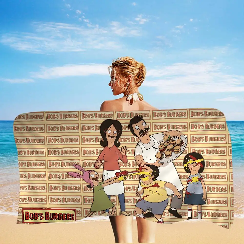 B-Bobs B-Burgers Anime Microfiber Beach Towel Absorbent Quick dry Soft Yoga Swimming Resort Mountain Climbing Towel