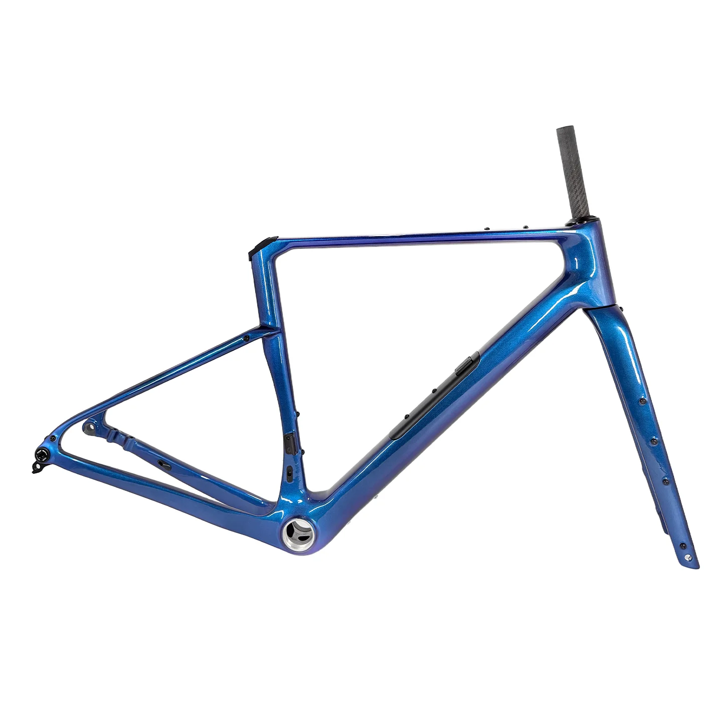 G60 Carbon Gravel Bike Frame Tire 700C*47C UDH Hanger Full Internal Cable Gravel Bicycle Frameset Storage Box Chameleon Paint