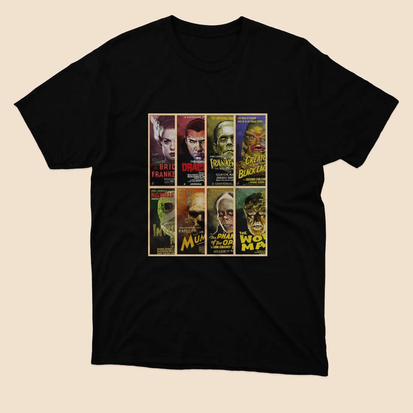 

Limited Poll - Universal Monsters American Logo T-shirt Black Size S to 5XL