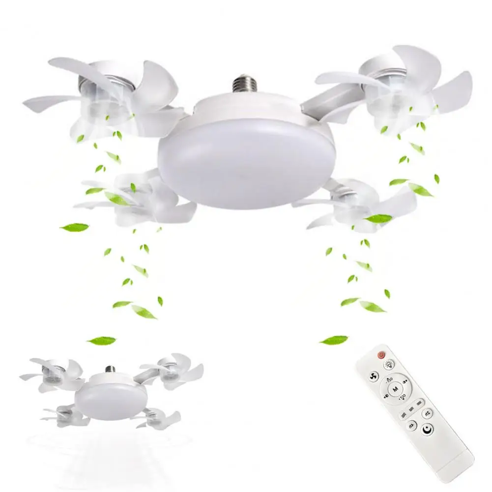2-in-1 Hanging Fan with LED Lantern 3 Color Modes Dimmable Quiet Operation Ceiling Fan Lamp with Remote Control