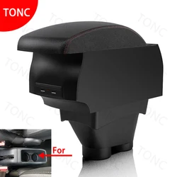 For Peugeot 208 2012~2018 Armrest Box Retrofit parts Interior details Storage box with USB and cup holder Car accessories