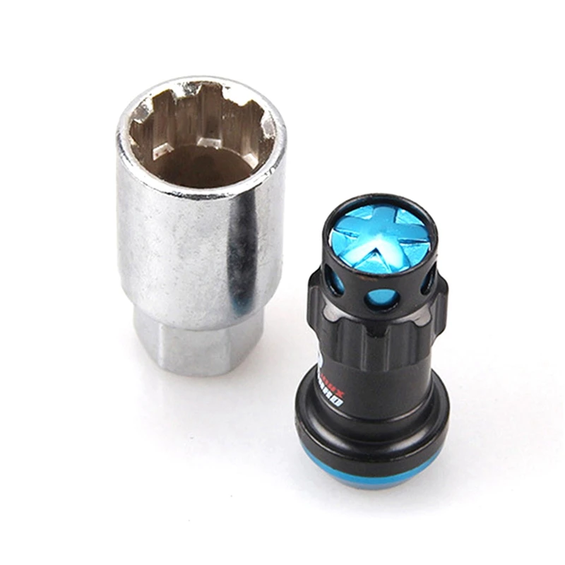 NEW High Quality R40 Style Steel Racing Wheel Lug Nuts Racing Composite Lock Lug Nuts with Security Key M12x1.5/1.25