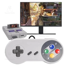 SNES/SFC Wired Controller Classic Gamepad Control 16-bit Retro Entertainment System Video Game Console Gaming Joypad Accessories