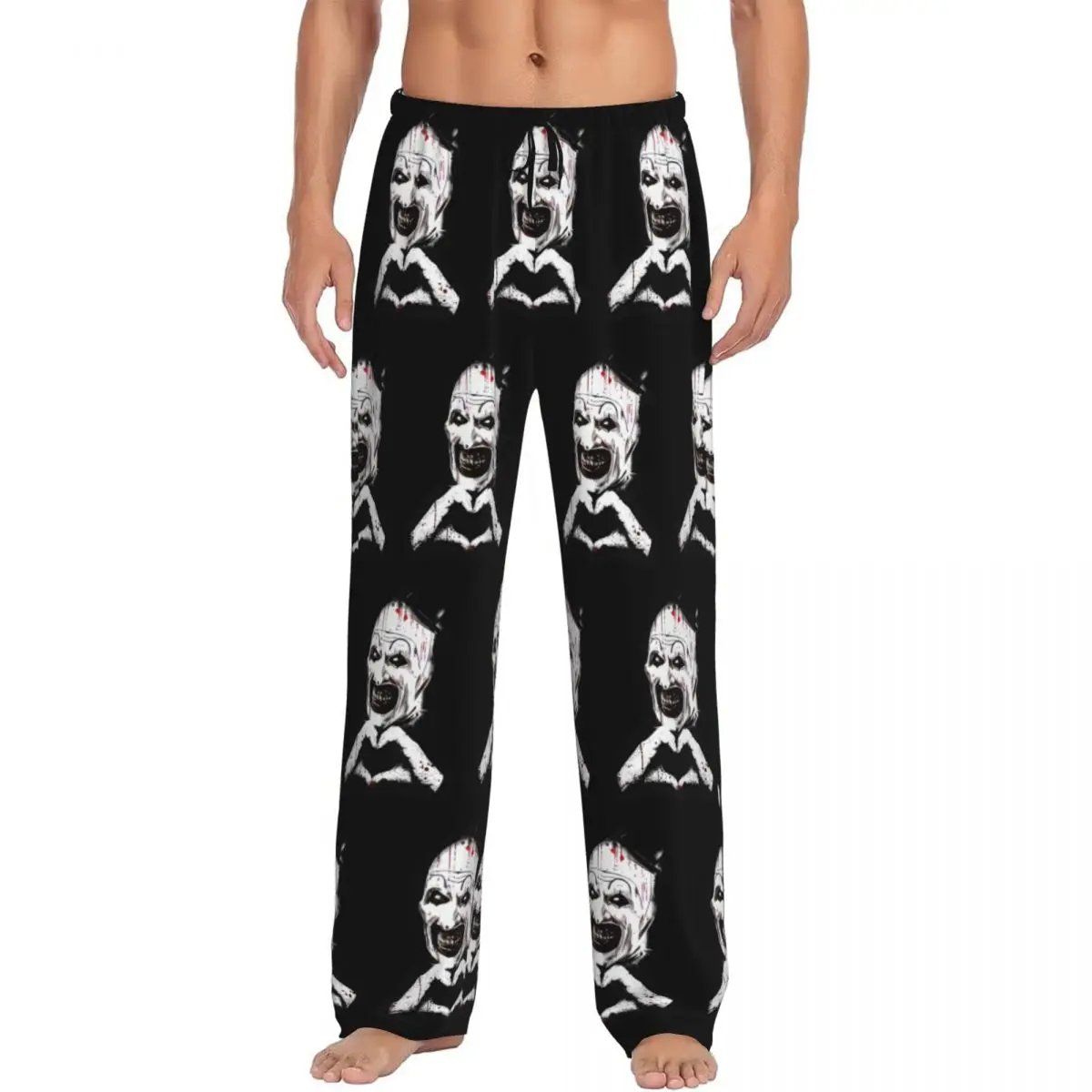 

Custom Men T-Terrifiers Pajama Pants Printed Halloween Horror Movie Sleep Sleepwear Bottoms with Pockets