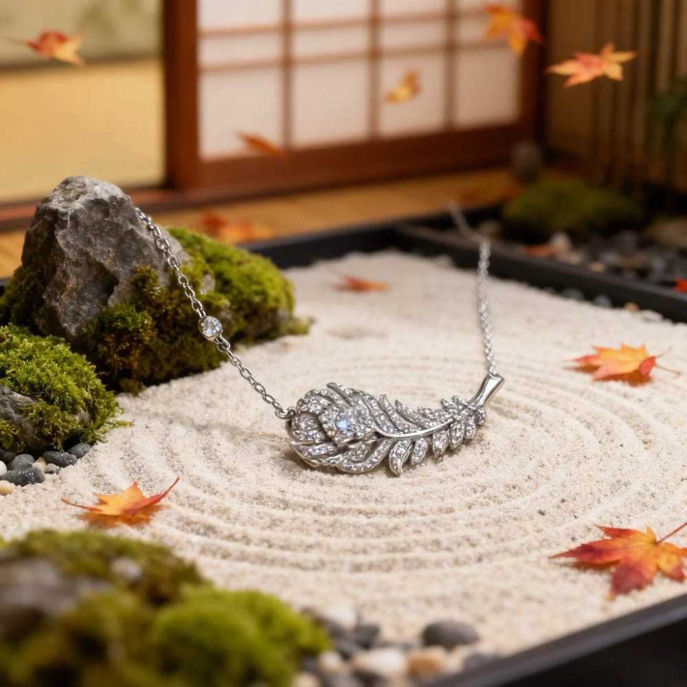 

Новое романтическое ожерелье с перьями, модные украшения, антиаллергенные аксессуары, подарок, свадебные изысканные украшения, розовое золото, циркон 2024