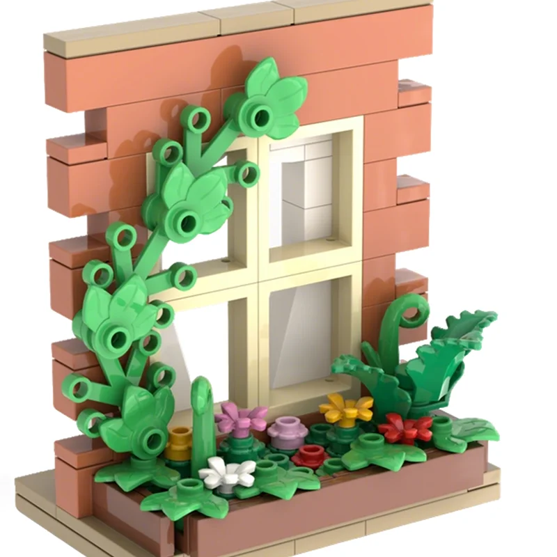 129pcs MOC Window View Creator Model Building Blocks Toy Christmas Gifts Architecture Assemble DIY Education Brick Creative Idea