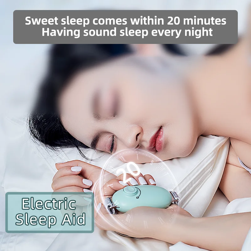 

Electric Sleep Aid Wireless Handheld Portable Pulse Microcurrent Relieve Insomnia Fall Asleep Quickly Intelligent Sleeping Tools