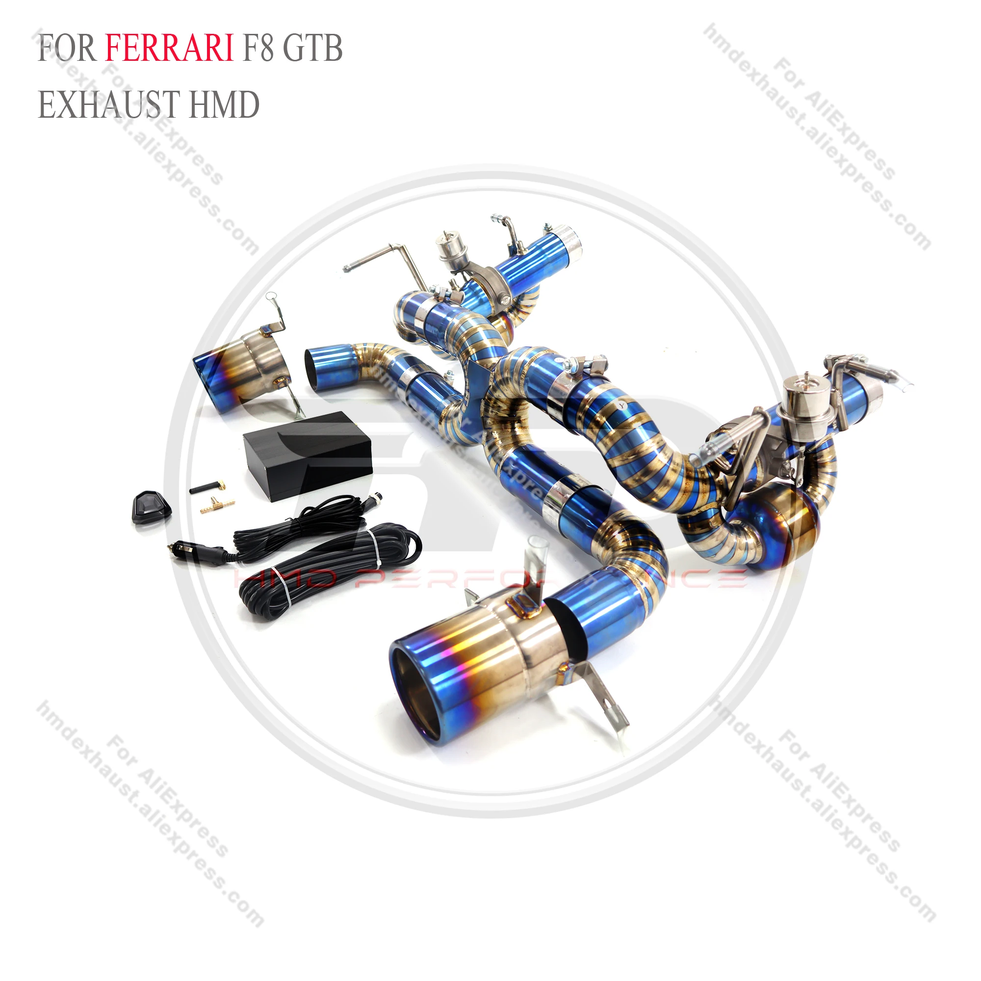 

HMD Titanium Exhaust System Performance Catback for Ferrari F8 GTB With Valve And Tips